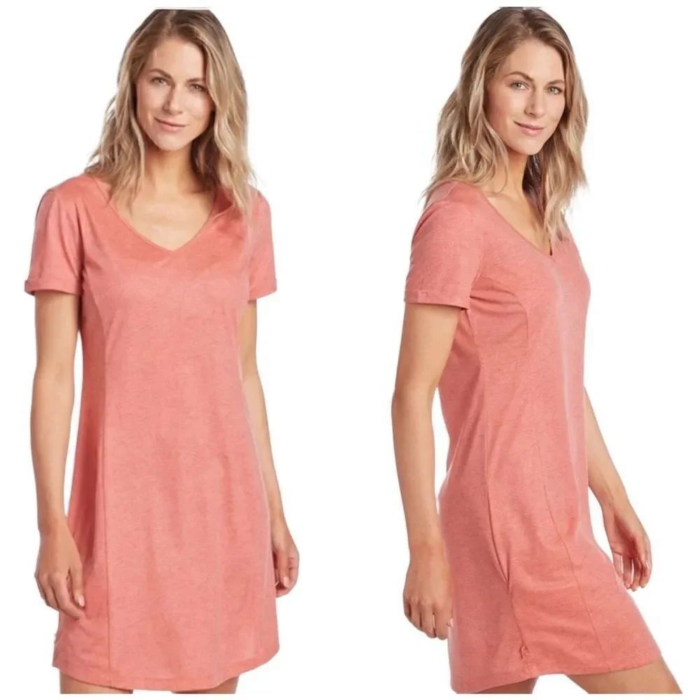 Kuhl Inara short sleeve V neck activewear dress size L